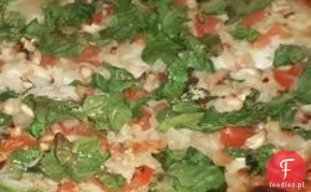 Czerwona, biała i zielona Pizza