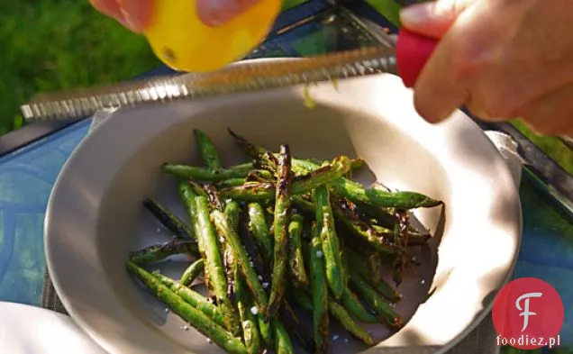 Grillowana Fasolka Szparagowa Z Czosnkiem I Skórką Cytrynową