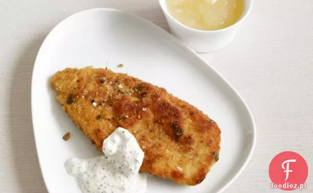 Sznycel z kurczaka w sosie musztardowym