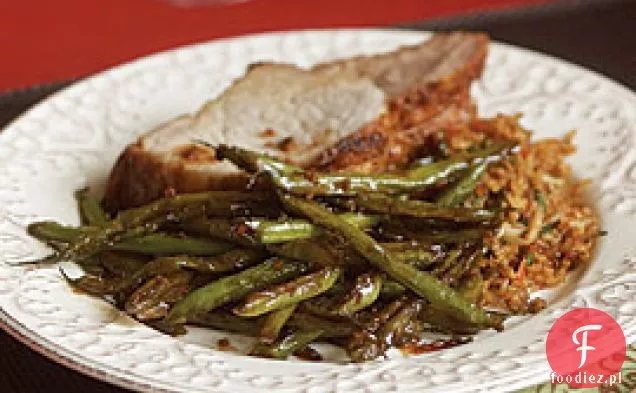 Chińska restauracja w stylu smażonej zielonej fasoli