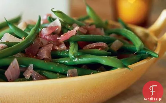 Fasolka szparagowa z prażoną cebulą Vinaigrette