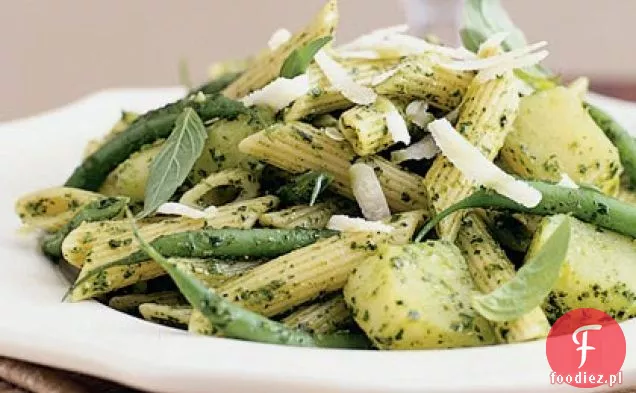 Pesto Penne z fasolką szparagową i ziemniakami