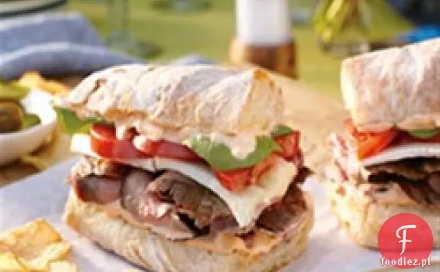 Grillowany stek z flanki i Sriracha Mayo
