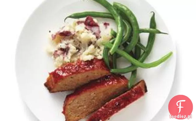 Pieczeń Z Indyka Z Puree Ziemniaczanym I Fasolką Szparagową