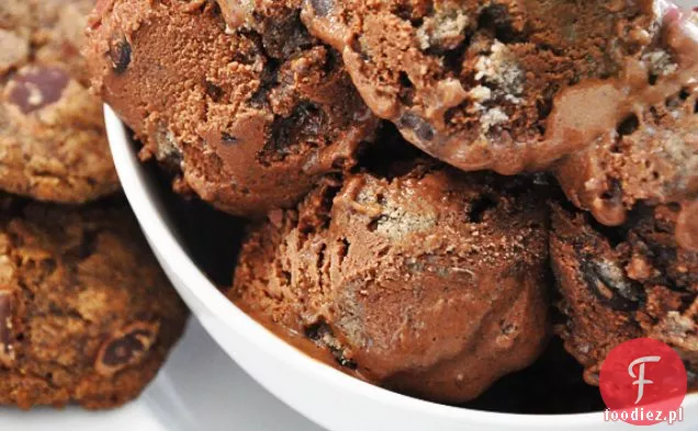 Domowe lody z ciasteczkami czekoladowymi-wegańskie i bezglutenowe