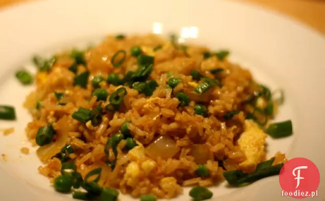 Kolacja: smażony ryż z szafranem, imbirem i pomidorami (Arroz Frito Aortuguesa)