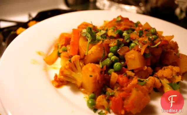 Kolacja dziś wieczorem: kalafior-ziemniaczane Curry (aloo Gobhi)