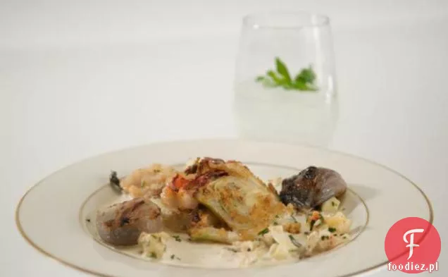 Homar i koper włoski Napoleon z Herbed Homar krem