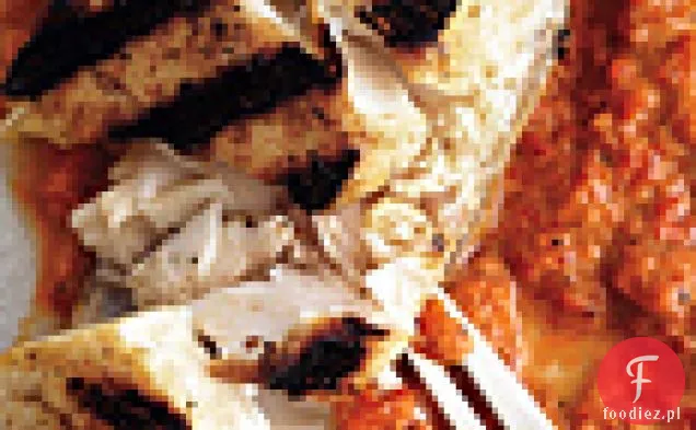 Grillowany Halibut z grillowaną czerwoną papryką Harissa