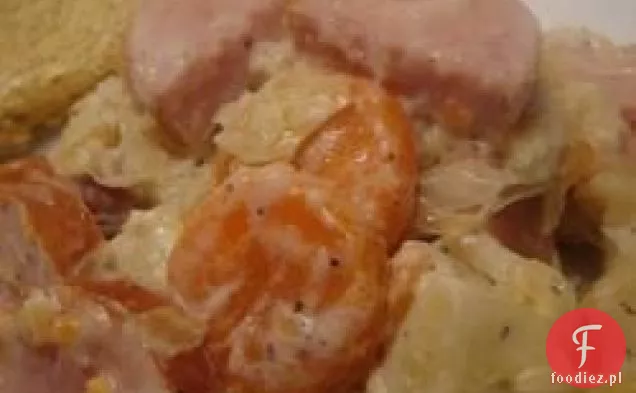 Patelnia Polska Kiełbasa Kraut