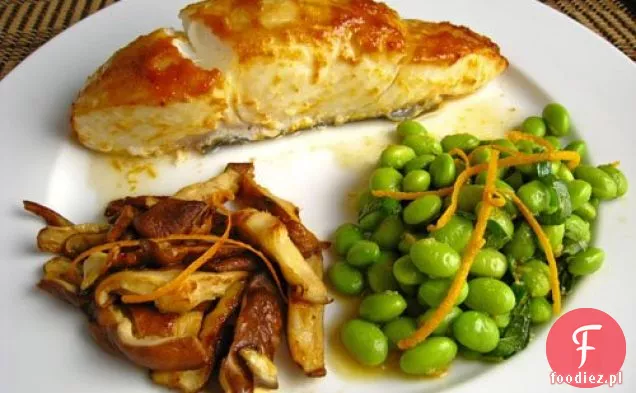Halibut Pieczony Z Pomarańczą I Polewą Miso