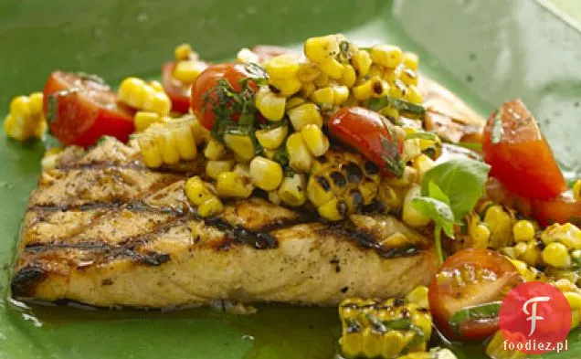 Grillowany Łosoś Z Smakiem Zwęglonej Kukurydzy