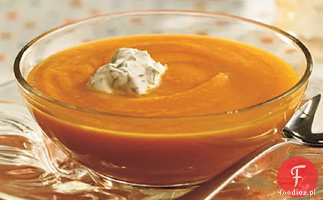 Zupa marchewkowo-Kolendrowa z kremem kolendrowym