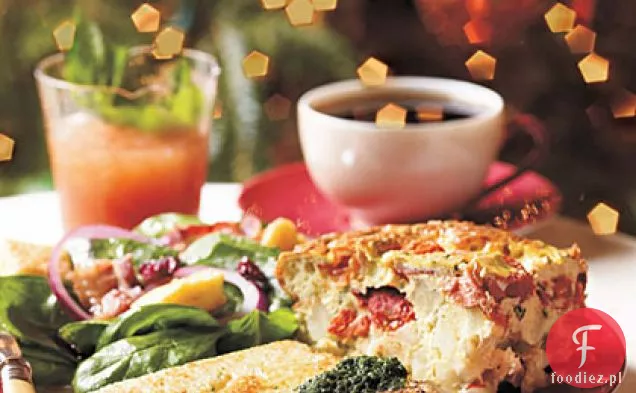 Zapiekanka z boczku, pomidorów i jajek