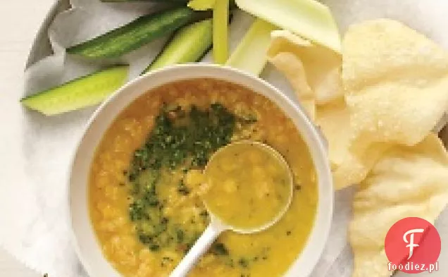 Zupa Z Żółtej Soczewicy Z Chutney Z Kolendry