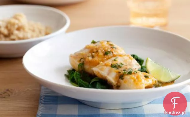 Halibut po tajsku z rosołem kokosowo-Curry