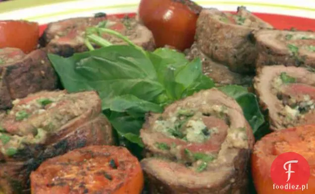 Grillowana wołowina Braciole z grillowanym pomidorowo-bazyliowym smakiem