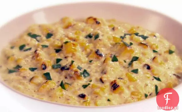 Krem kukurydziany z grilla z parmezanem
