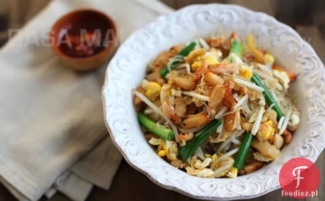 Crab Noodles Recipe (smażony makaron Fasoli mung z krabem)