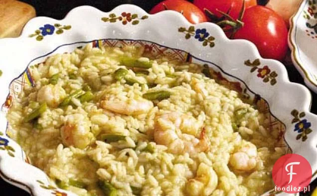 Risotto z krewetkami i szparagami