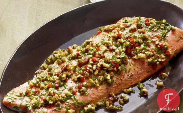 Pieczony Łosoś Z Orzechowo-Pieprzowym Smakiem