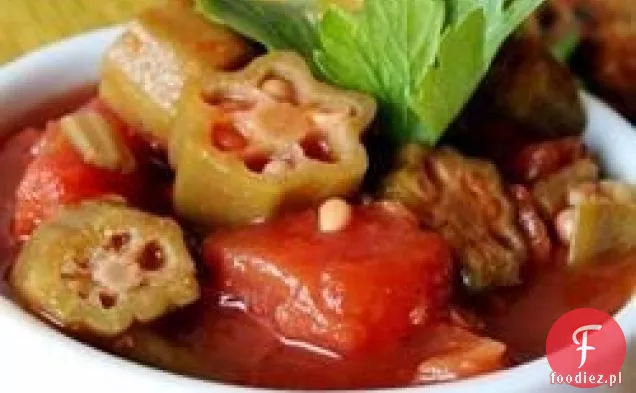 Ketmia jadalna (Okra) z pomidorami