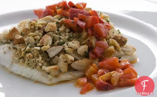 Halibut z masywnym Romesco