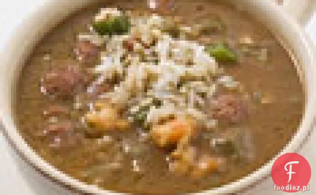 Krewetki i Andouille Gumbo