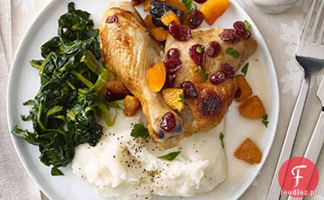 Pieczony kurczak z suszonymi owocami
