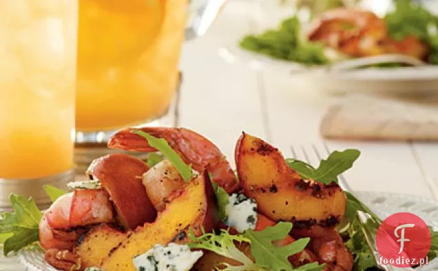 Sałatka z grillowanych krewetek ze słodką herbatą Vinaigrette