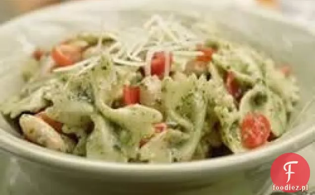 Makaron Jednogarnkowy z pomidorami, białą fasolą i Pesto