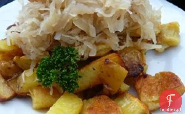 Knoephla, ziemniaki i kapusta kiszona