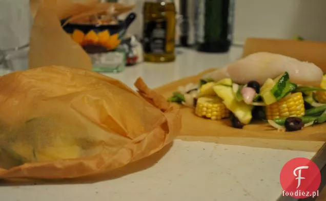 Halibut I Warzywa En Papillote