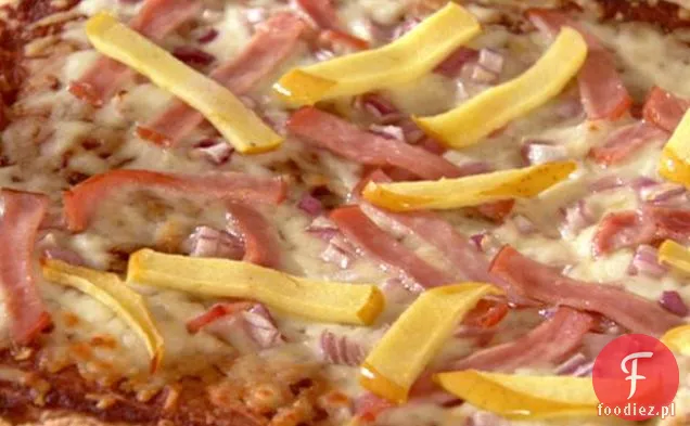 Kanadyjski boczek, słodka cebula i Pizza jabłkowa