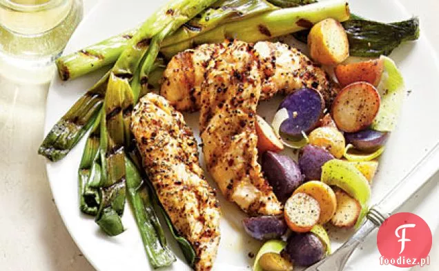Grillowany kurczak i młode ziemniaki