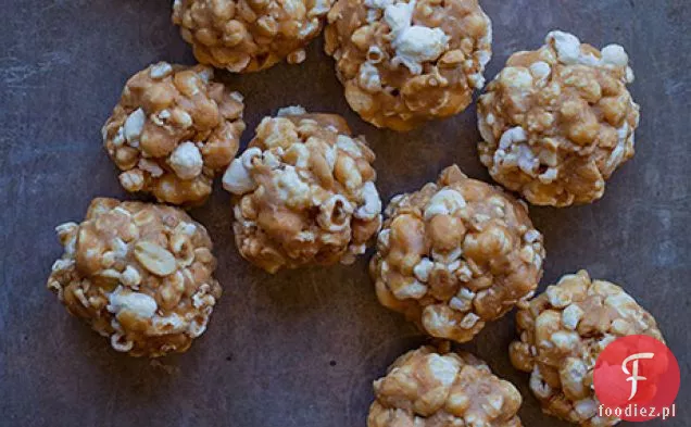 Bite-sized Peanut Butter Popcorn Balls