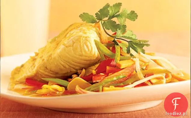 Gotowany Halibut W Bulionie Warzywnym