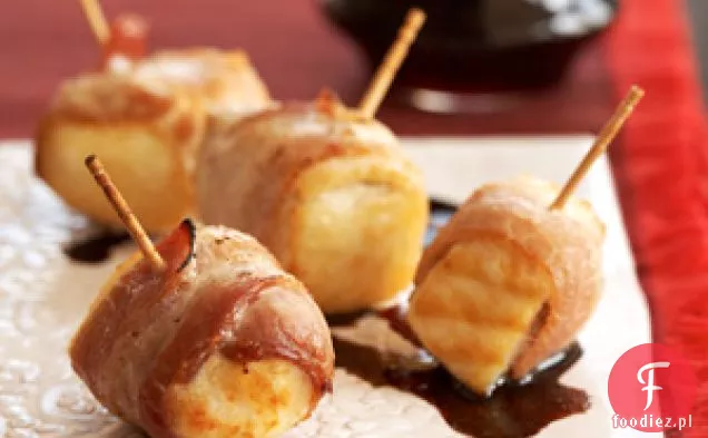 Ukąszenia halibuta zawinięte w boczek