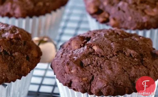 Fudgey Peanut Butter Chip Muffins
