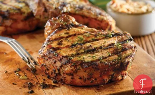 Grillowane kotlety wieprzowe z dodatkiem Bazyliowo-czosnkowym