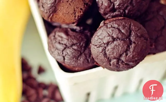 Mini Czekoladowe Muffinki Z Masłem Orzechowym I Bananem