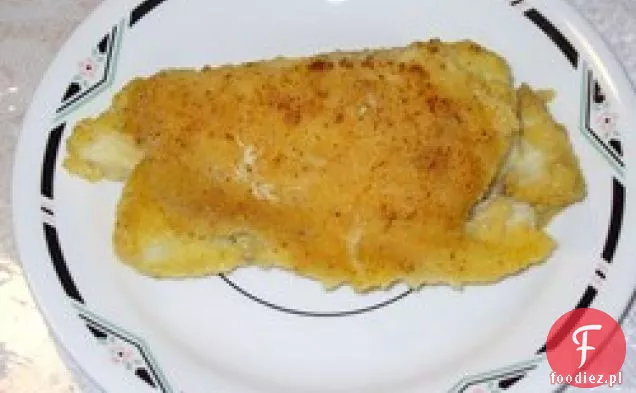 Halibut z sosem czosnkowym