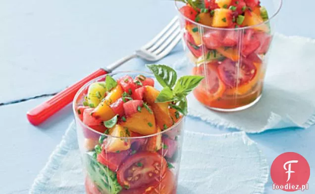 Salsa Arbuzowo-brzoskwiniowa i pomidory