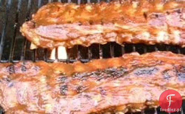 Jabłko i sos BBQ Baby Back żeberka