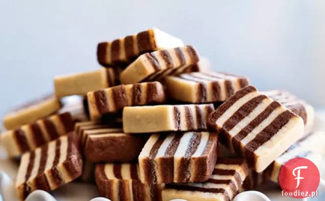 Ciasteczka w paski czarno-białe