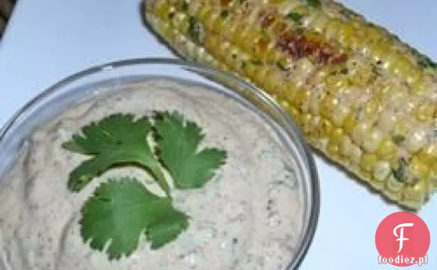 Kukurydza smażona na kolbie z chili-limonką-Cilantro Spread