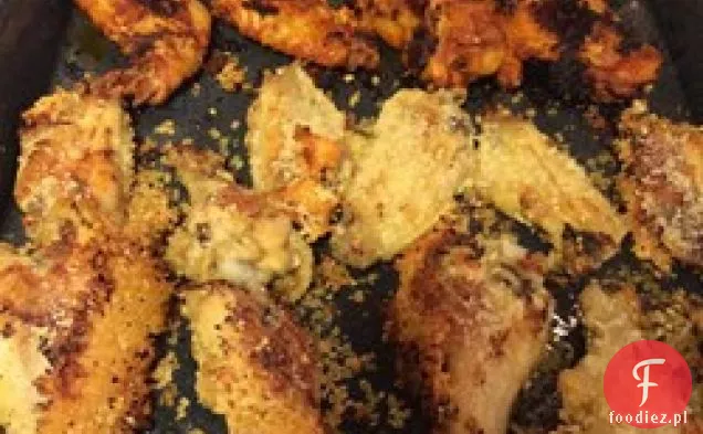Skrzydełka z kurczaka z czosnkiem i parmezanem