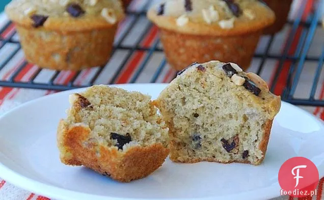 Chrupiące Masło Orzechowe, Banany I Czekoladowe Muffinki