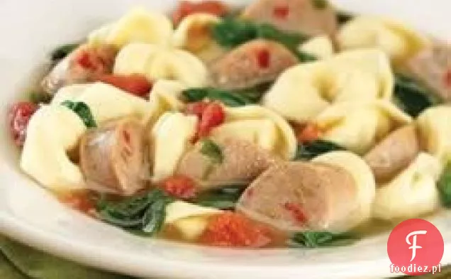 Słodka włoska kiełbasa z kurczaka i Tortellini