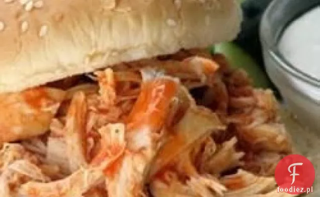 Slow Cooker Buffalo Chicken Sandwiches